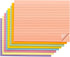 Lined Self Stick Post-it Notes, 6 x 8 in, 8 Pack Large Ruled Stickies, Strong Adhesive, 50 Sheets/Pad for Home, Office,