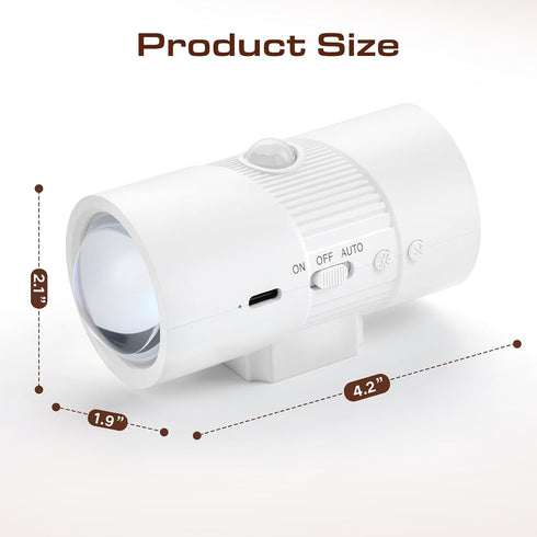 4-Level Closet, 2-Pack Rechargeable RGB Motion Sensor Night Light, Color Changing LED Night Light with Stick-on Magnet