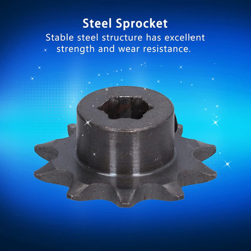 Tissting 3Pcs Steel Sprocket, 5307-4008-0010, 8mm Pitch Hex Hole 10 Teeth Drive Gears for Bicycles
