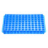 YOKIVE Tube Rack Holder - Double Panel Polypropylene for 0.2ml, 0.5ml, 1.5ml, 2ml Lab Test Tube (Blue, 96-Sockets)