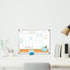 Upgraded Monthly Calendar Dry Erase White Board & Cork Bulletin Board, 13" x 17" Aluminum Frame, Magnetic Surface