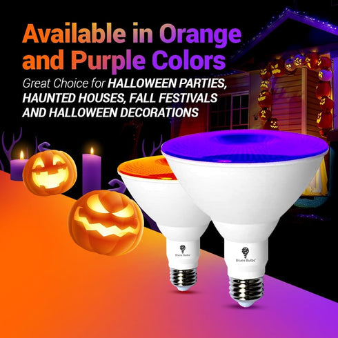 2 Pack BlueX LED Par38 Flood Light Bulb, 18W (120W Equivalent), Dimmable E26 Base Purple LED Lights for Home Lighting