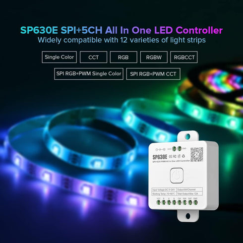 BTF-LIGHTING SP630E WS2811 WS2812B WS2813 WS2814 WS2815 SK6812 LB1934 DC5V DC12V DC24V Bluetooth LED Controller Support