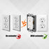 4pcs 1/2 Inch Single Gang Outlet Box Extender, Electrical Outlet Extender for Electrical Box and Switches (Gray)