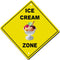 Vision Signs Ice Cream Zone Novelty Sign Vinyl Sticker Decal 8"