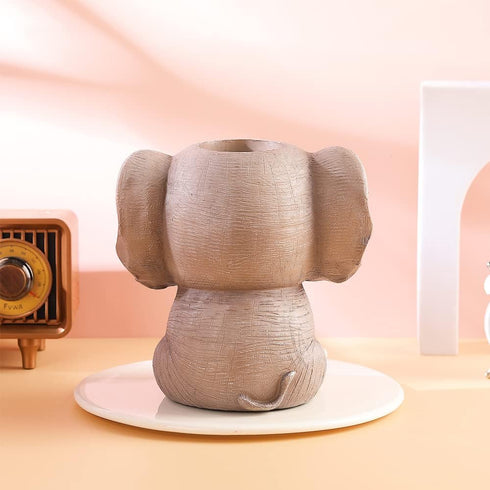 Elephant Pen Pencil Holder - Cute Fashion Desk Organizer, Makeup Brush Holder for Home Office Supplies