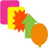 BAZIC Neon Pre-Cut Poster Board Shapes, Arts and Crafts Supplies, Fluorescent Colors (5/Pack)