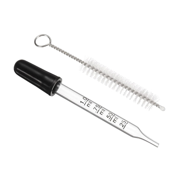 PATIKIL Eye Dropper Kit, 1 Set 1ml Glass Straight Tip Graduated Ear Dropper with Rubber Bulb, Clear
