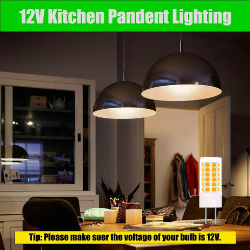 GY6.35 LED Bulbs 12V, T4 JC Type Bi-Pin Base, Warm White 3000K, 35W GY6.35/G6.35 Halogen Replacement for Landscape Path Light, Kitchen Pendant light, Non-Dimmable, 4W 4-Pack by Makergroup