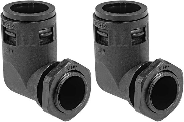 uxcell Corrugated Tube Connector, 90 Degree AD21.2 Conduit Hose Joint Clamps, 2Pcs