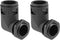 uxcell Corrugated Tube Connector, 90 Degree AD21.2 Conduit Hose Joint Clamps, 2Pcs
