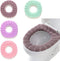 Renashed 4 Pcs Soft Toilet Seat Cover Pad Thicker Washable Cloth Different Colors