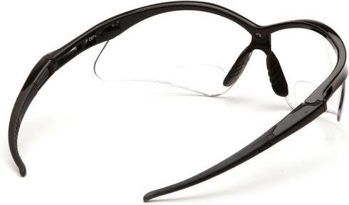 Pyramex Safety PMXTREME Readers Bifocal Safety Glasses Eye Protection Clear +2.5 Bifocal Lens Includes Cord