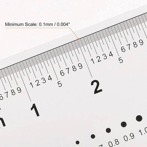 Film Flexible Ruler 4 Inch 0.1mm Scale, PET Plastic Covered Thickened Folding Straight Ruler Measuring Tool, Transparent