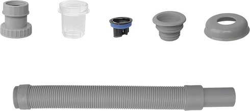 1-1/4" Expandable Flexible Universal Drain,Odor Resistant Universal Drain Wash Basin S Tube Down Tube P Trap (Grey)