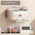 Voldra Toilet Paper Holder with Shelf, Flushable Wipes Dispenser for Bathroom, Adhesive Toilet Paper Roll Holder
