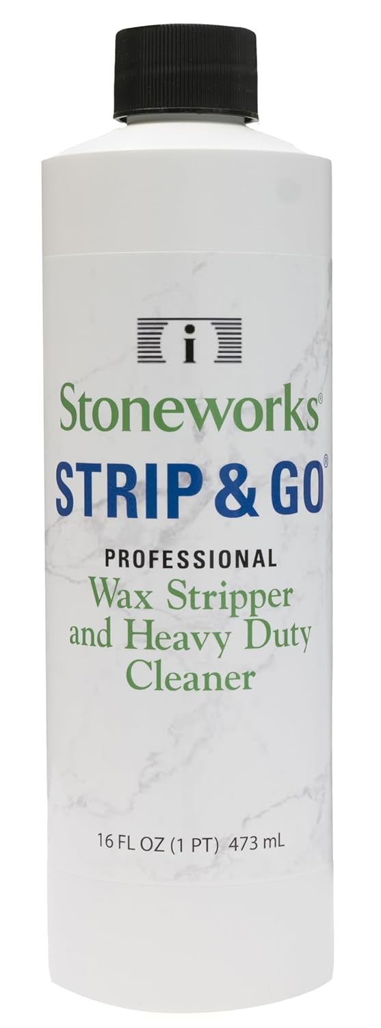 Stoneworks Strip & Go (1 Pint) Sealer Stripper and Wax Remover for Stone