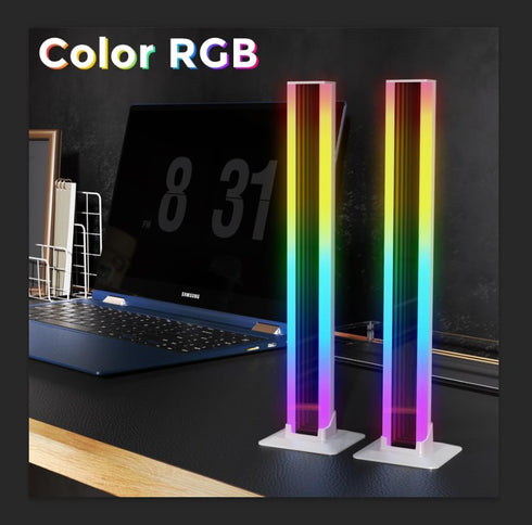 RGBW LED Light Strip, Music Sync RGB IC LED Lights Bars, USB Powered Ambient Lighting, Remote Control Color Changing