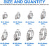 Glarks 100Pcs 8-44mm Range 304 Stainless Steel Worm Gear Hose Clamps Assortment Kit for Plumbing