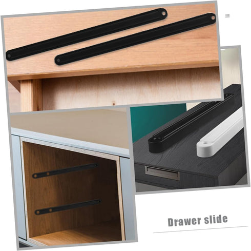 2pcs Veemoon Side Mount Drawer Slides with Wheels Smooth Quiet Sliding Cabinet Glides for Wardrobes Bedside Tables