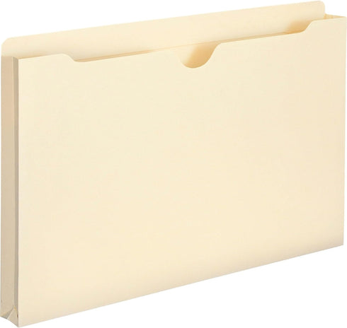 Smead File Jacket, Legal Size, Reinforced Straight-Cut Tab, 1" Expansion, Manila, 50 per Box (76520)