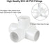 10PCS PVC Plastic Pipe Connector, 6 Way Elbow Fittings for 25mm Inner Diameter Pipe (White)