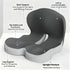 Celinva Tailbone, (1, Orthopedic Cushion for Office Chair and Car, Memory Foam Seat Cushion with Lumbar Support Pillow