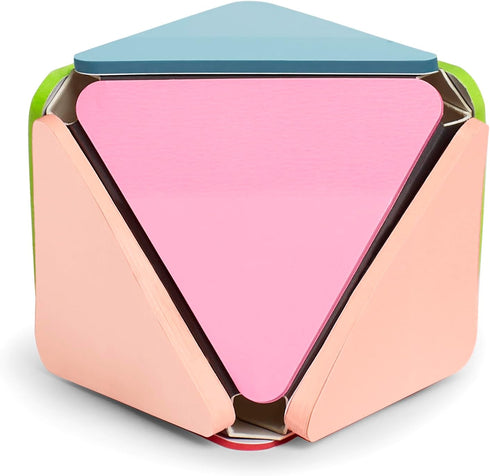 Poppin Sticky Notes Ball, Triangular Sticky Notes Set, Pastel Transparent Memo Ball with 4 Colors