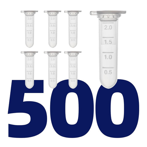Microcentrifuge Tubes 2ml, AyinLab 500pcs Polypropylene Plastic Tubes with Leak-Proof Snap Caps