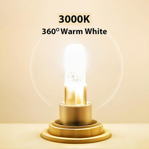 YGS-Tech G9 LED Bulb Dimmable, 4W (35W Halogen Equivalent), 3000K Warm White, G9 Base Bulb, 6-Pack