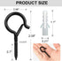 FSAH 35 Q Hanger Pcs Screw-in Hooks for Outdoor String Lights, Swivel Hanging Basket Patio Light Hooks with Safe Buckle