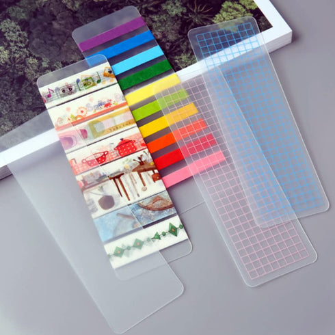 PVC Washi Cards, 40 pcs Storage Bookmark Washi Tape, Office School Supplies
