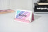 Cute Rose Gold Business Card Holder Display Stand, Metal Desktop Organizer for Women - 1 Pack (2nd Generation)