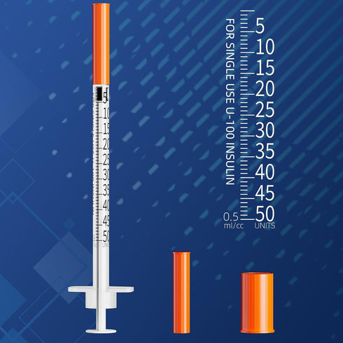 31Ga-0.5cc/mL-U-100,1/4" 6mm 100 Lab Liquid Dispensing Supplies Individually Wrapped,Box