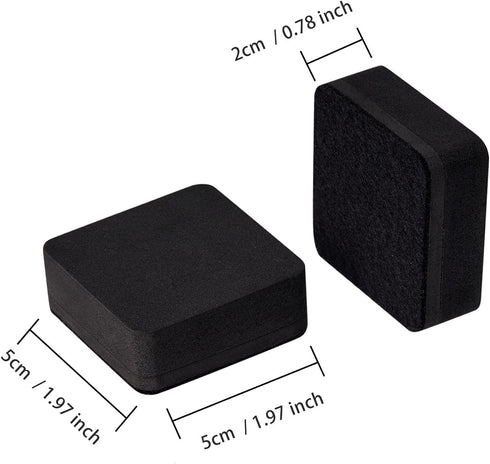 Favourde 48 Pack Magnetic Whiteboard Dry Eraser Cleansers for Classroom, Home and Office (Black)