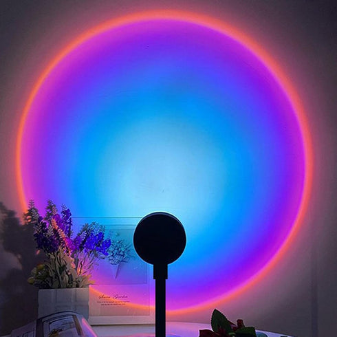Generic Sunset 7 360 Projector - USB Charging Lamp with Colors, Rotating LED Light, Button Control, Plug and Play, Mood