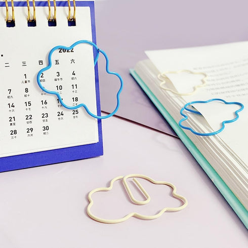 Tofficu 60Pcs Paper Clips, Small Clouds Shaped, Creative Cute Paper Clip for Office, School