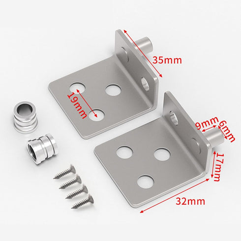 Generic 2 Pieces Shelf Corner Bracket L Bracket Angle Bracket Stainless Steel Shelf Support for Furniture Shelf