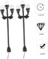 3 Pcs Street Light Model Mini Trains Landscape Lamp Model Outdoor Christmas Decorations Outdoor Lantern Miniature