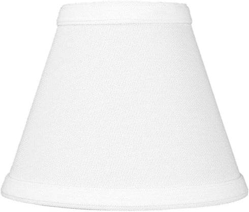 3x6x5 Chandelier White Linen Clip-On Lampshade - Perfect for chandeliers, foyer lights,