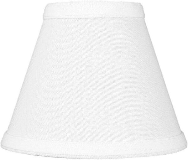 3x6x5 Chandelier White Linen Clip-On Lampshade - Perfect for chandeliers, foyer lights,