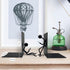 Ottimo Heavy Duty Metal Unique Office Desk Bookends for use as Bookshelf Decor, Home, Office or Kitchen Shelves.