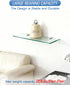 6-10mm 4 Alise Glass Shelf Bracket Adjustable Shower Brackets,Heavy Duty Rectangle Clamp Holder for Glass Shelves,Wall