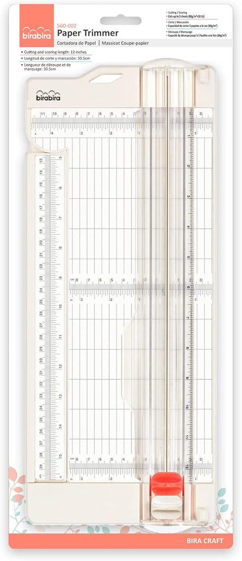 Bira Craft Paper Trimmer and Scorer with Swing-Out Arm, 12" x 4.5" Base for Craft Paper
