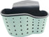 YYaaloa Sink Basket Strainers, Corner Sponge Caddy for Kitchen Sink Storage Holder (Style 2 - Sage Green and Gray)