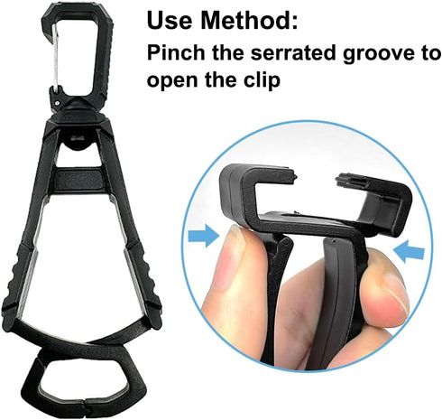 YAKOTAKI 4Pcs Glove Clips for Work Glove Holders, Powerful Bite Glove Holder for Belt and Pants, Prevent Loss and Free