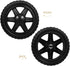2pcs Cabilock Replacement Wheels for Shopping Cart Heavy Duty Rubber Foam Rolling Cart Wheels for Utility Black