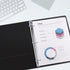 ViVin Durable 1 Inch D Ring Binders, 12 Pack, Customizable Clear Cover, Hold 225 Sheets of US Letter Size Paper, Black