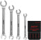 4-Piece Flare Nut Wrench Set, SAE Brake Line Wrenches 1/4 to 11/16-inch, Professional Offset Heads