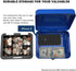KYODOLED Cash Box with Money Tray, Storage Safe Lock Box with Key, Medium Blue Cash Drawer, 7.87"x6.30"x3.54"